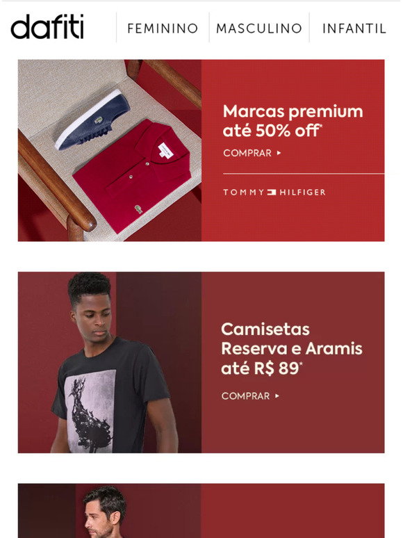dafiti 3 camisas por 89