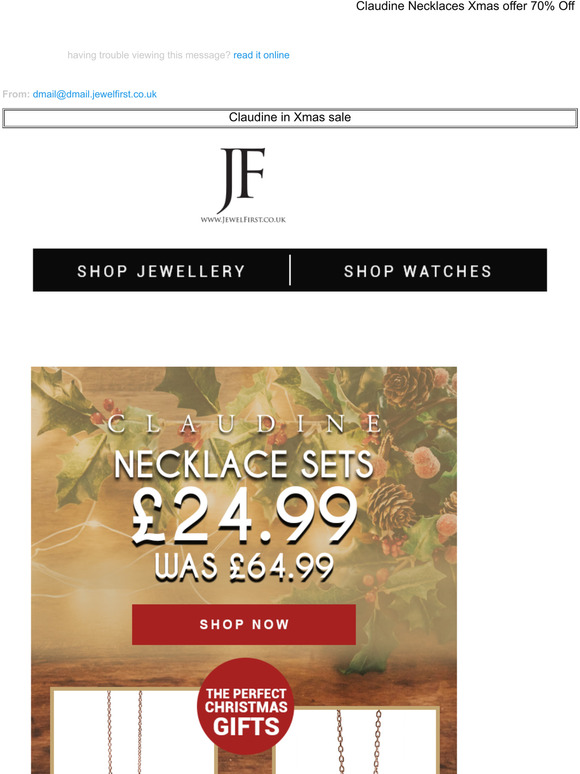 Claudine Necklaces Xmas offer 70% Off