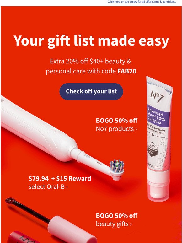  Looking for beauty and personal care? Save while you shop! 