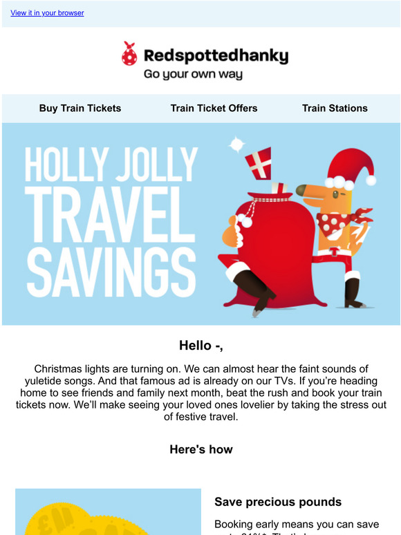 Book trains with us to beat the rush