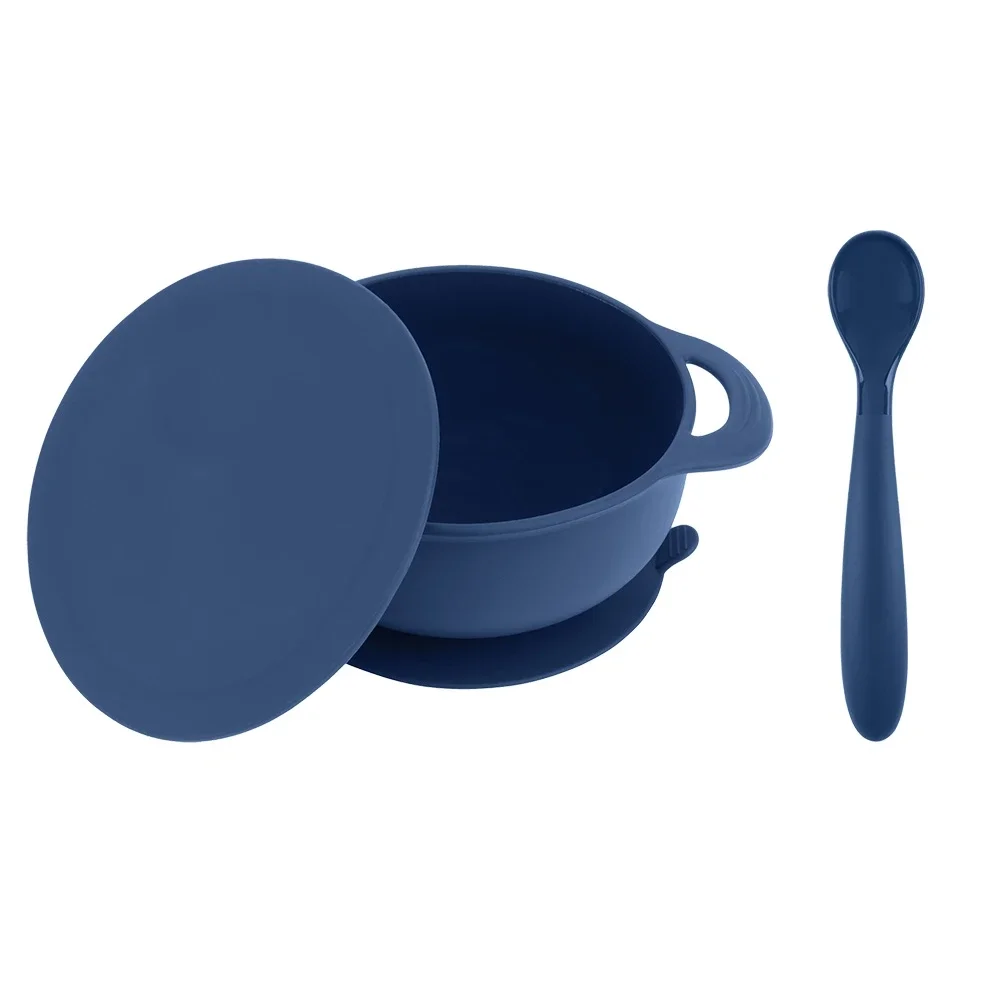 Image of Anchor Bowl with Lid + Spoon: Navy