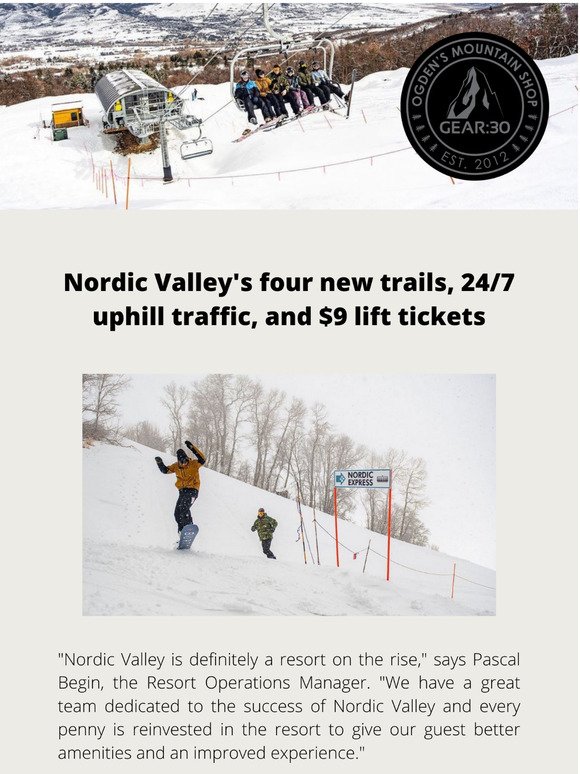 Here's What's New at Nordic Valley This Year 