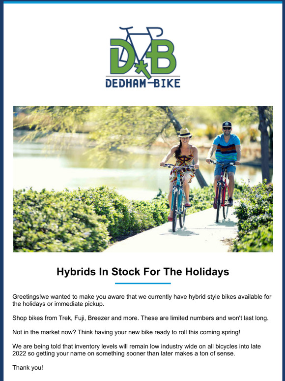 Hybrid Bikes In Stock For The Holidays