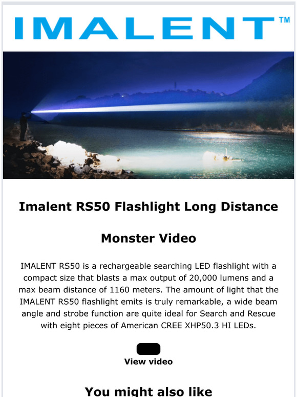 Imalent SR32 XHP50.3 HI LED 120,000 Lumens Flashlight