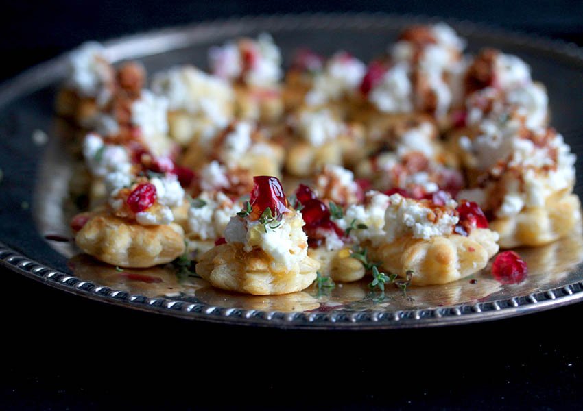 Whipped Goat Cheese & Pomegranate Tartlets Recipe
