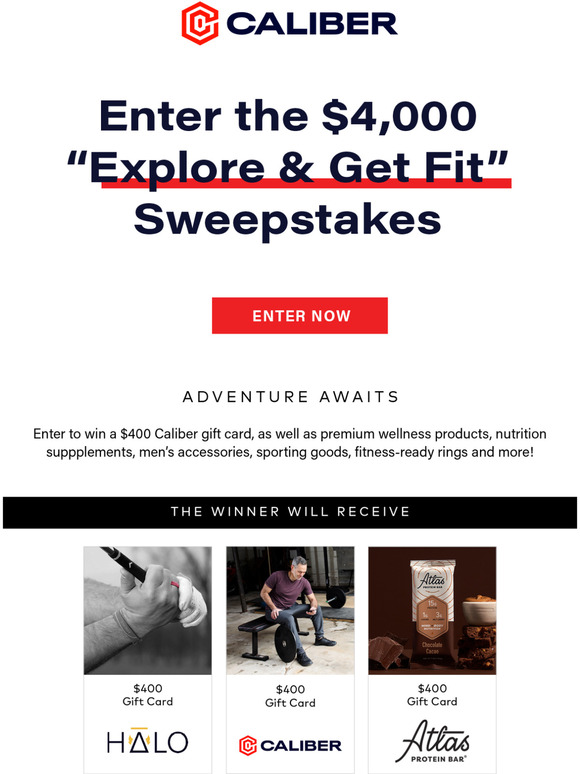Enter the "Explore and Get Fit" sweepstakes