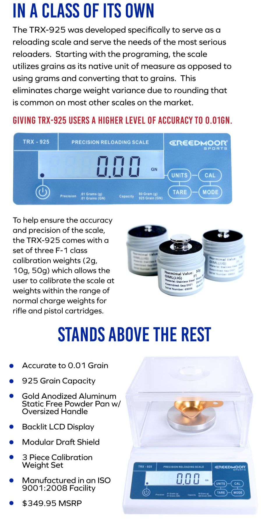 TRX-925 Precision Reloading Scale - Creedmoor Sports