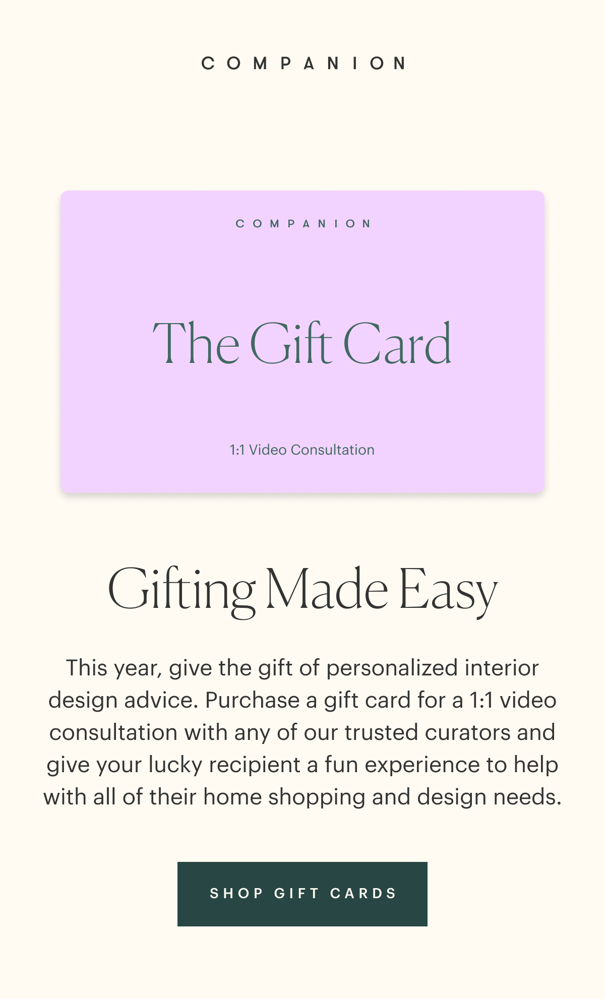 The Companion Gift Card