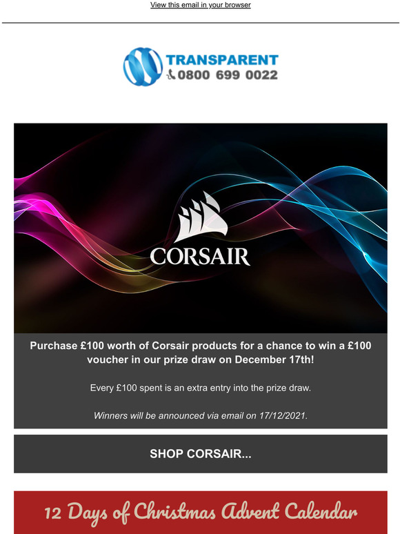 Spend 100 on Corsair for a chance to win a 100 voucher!