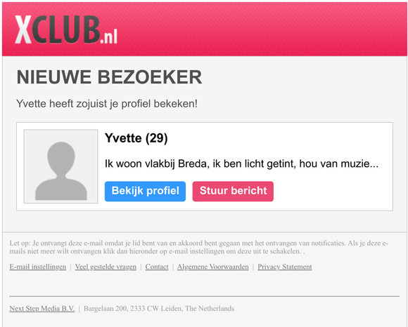 Yvette is genteresseerd in jou!