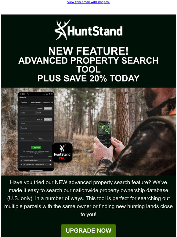 HuntStand Have you tried our new property search feature? Milled