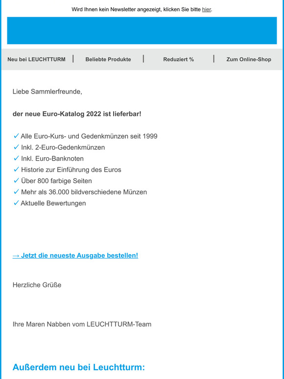 NEU: EURO-Katalog 2022!