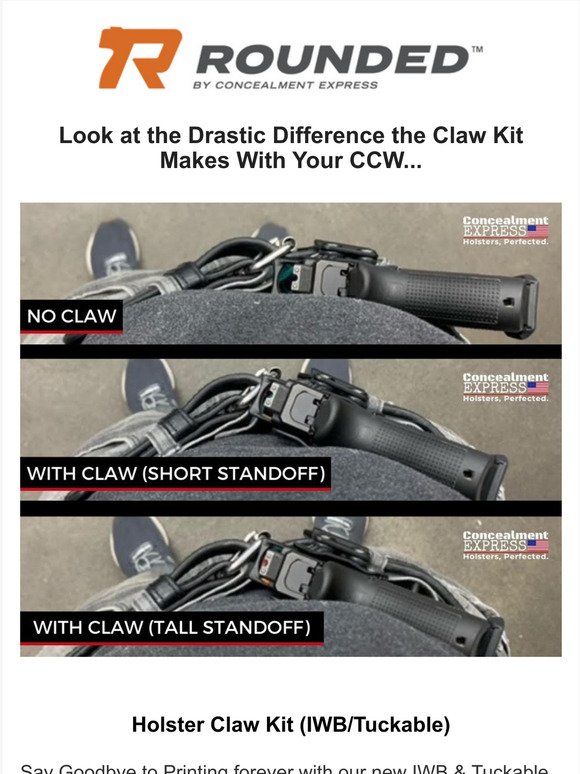 Holster Claw Kit (IWB/Tuckable)