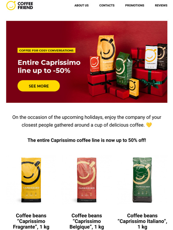 Entire Caprissimo line up to -50%