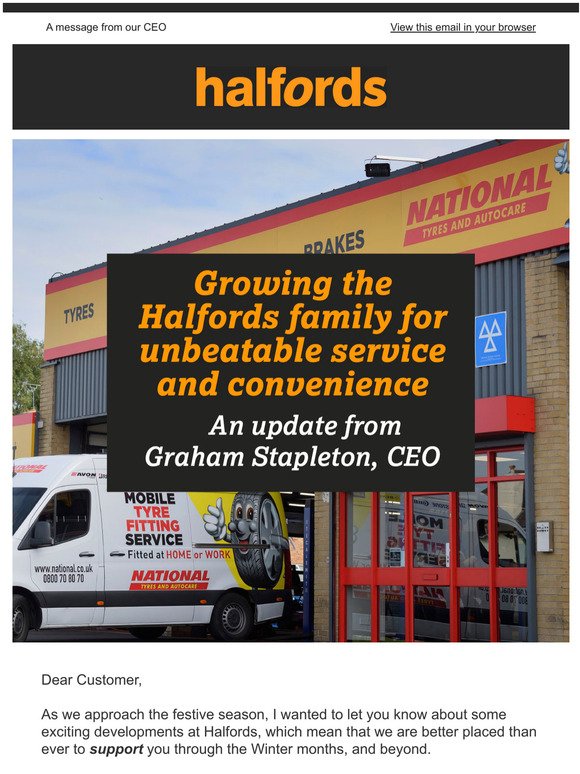 Growing the Halfords family