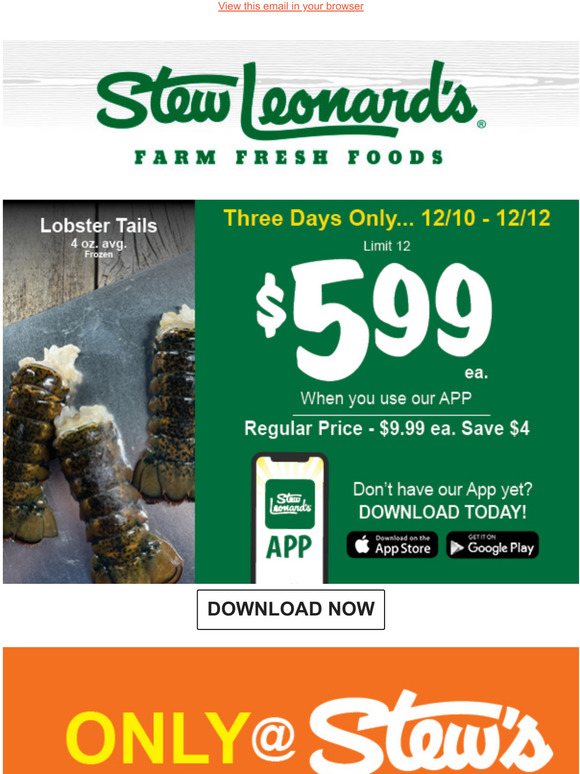 Stew Leonard's Gift Baskets Only at Stews Lobster, Filet and More