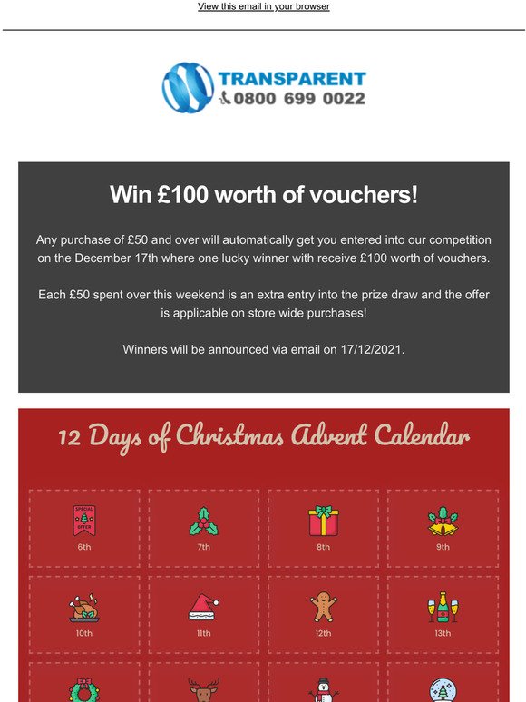 Spend 50 store wide and be entered into our prize draw!