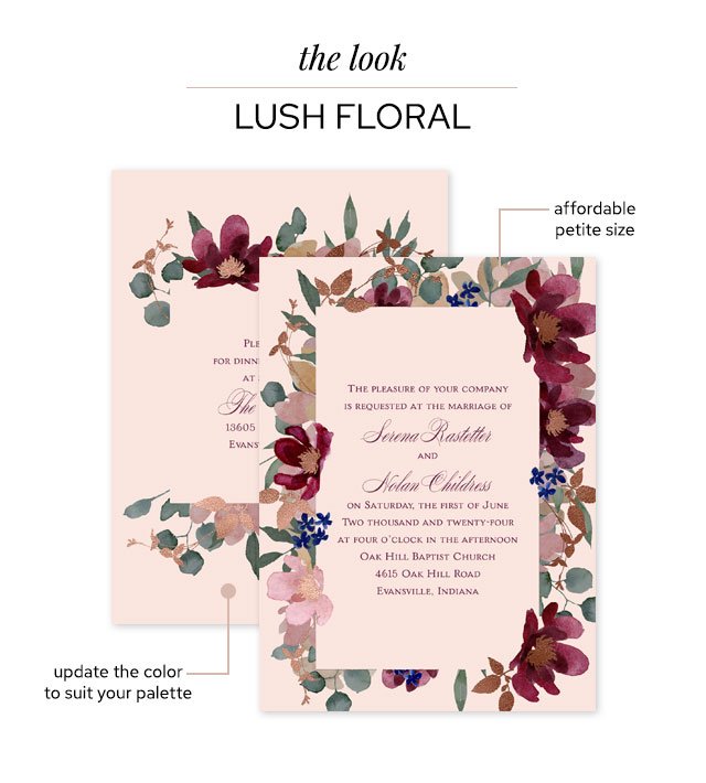 Lush Floral - Petite Invitation
