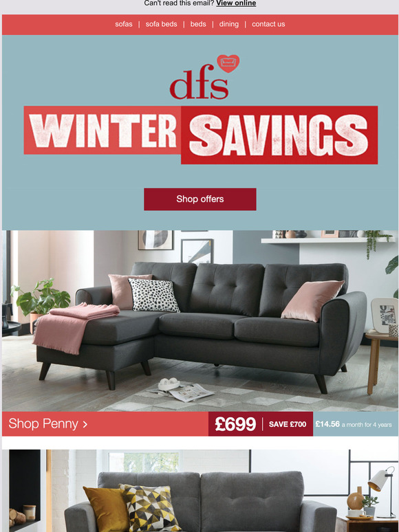 DFS: Sofa savings inside! | Milled