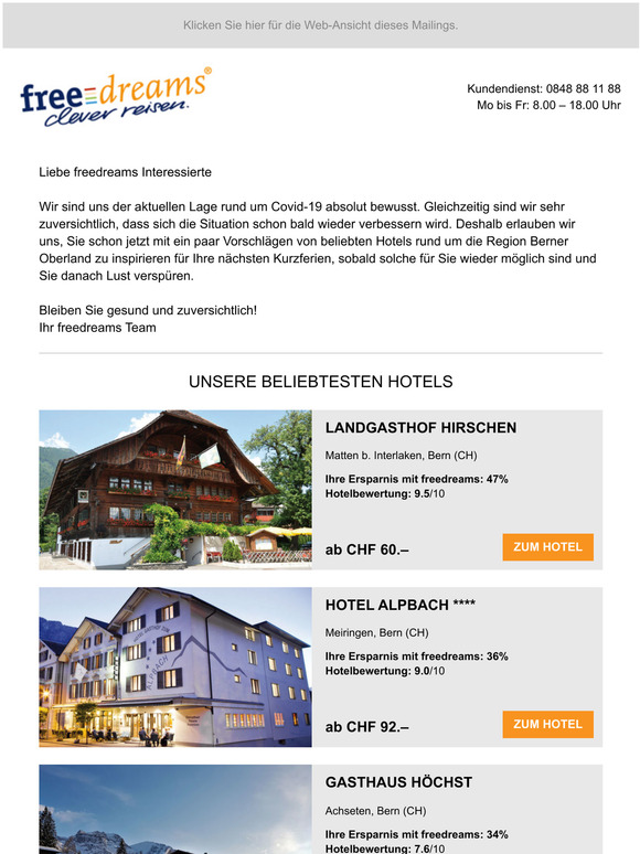 Verdiente Auszeit in der Region Berner Oberland