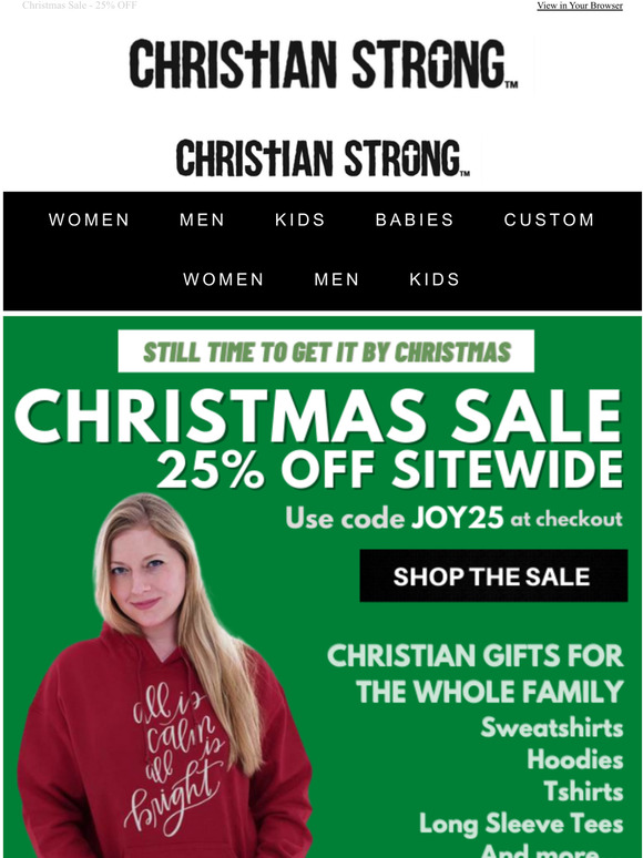 25% OFF Sitewide + Still Time to Get It By Christmas