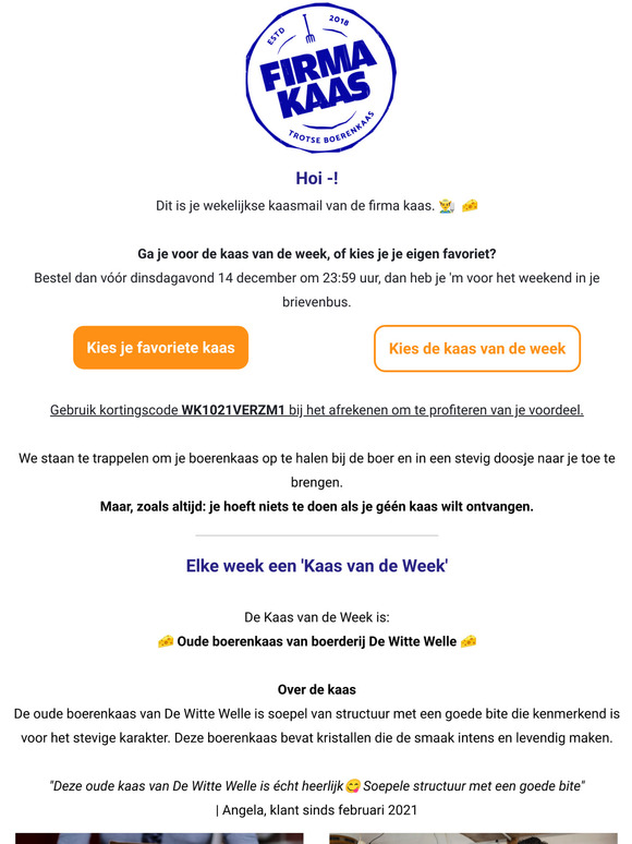De Kaas van de Week ligt op je te wachten, bestel nu