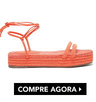 Sandalia Papete Flatform Cordao Laranja