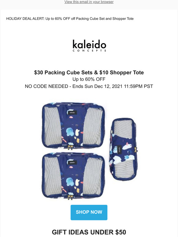  LAST DAY: 60% OFF Packing Cube Sets & Shopper Totes