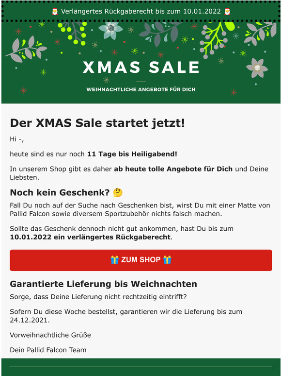 Bei Pallid Falcon weichnachtet es sehr!