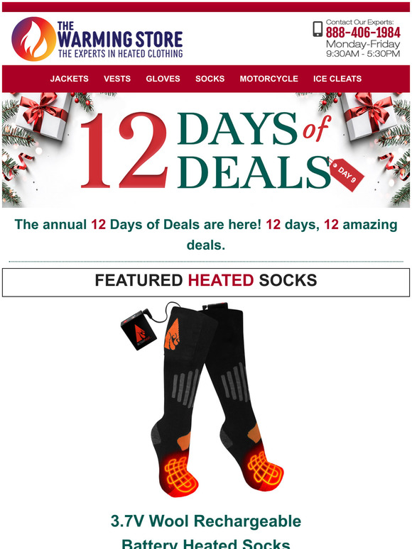 warming store heated socks