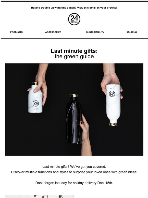 Last minute gifts: the green guide