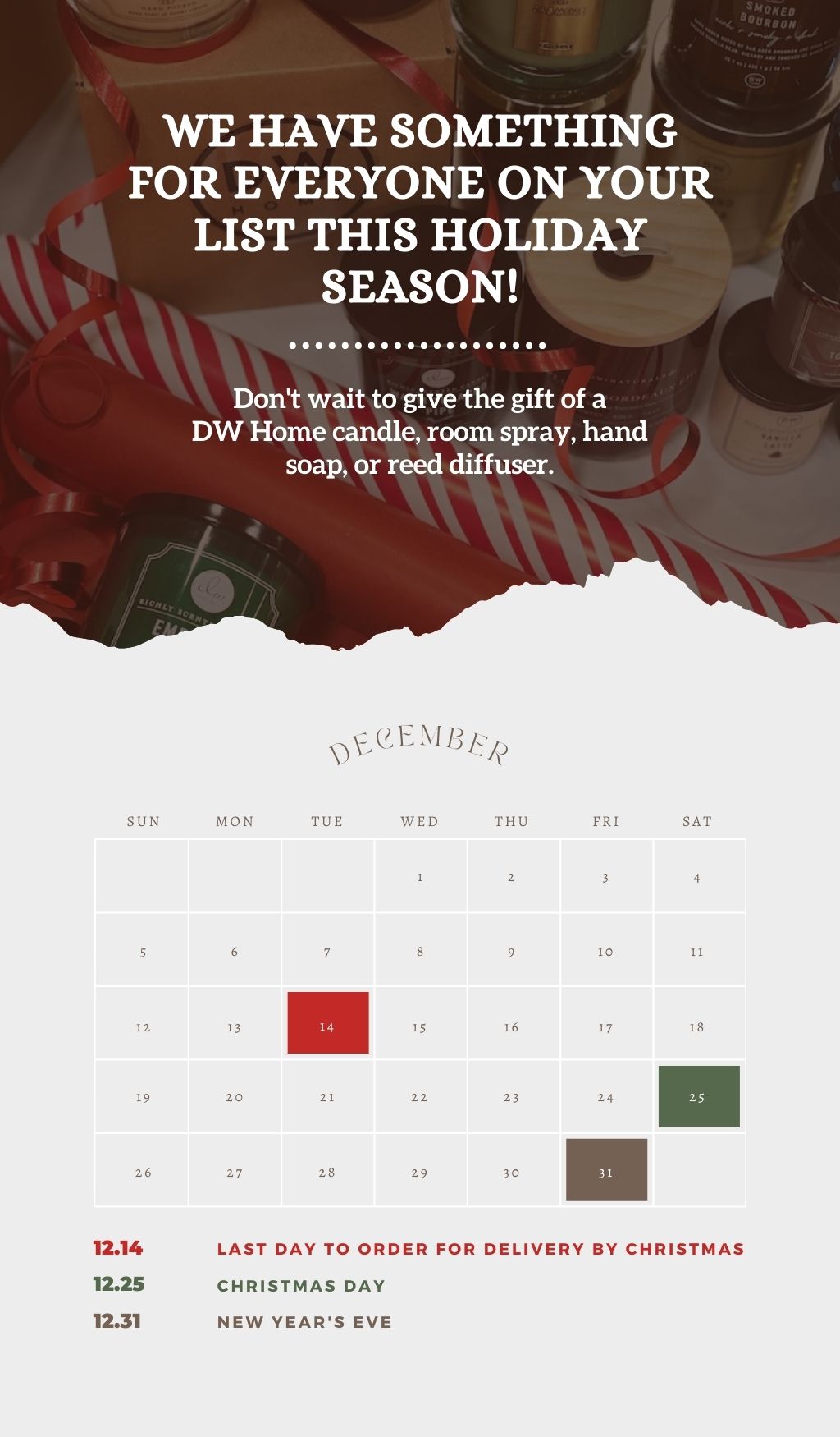 Holiday calendar