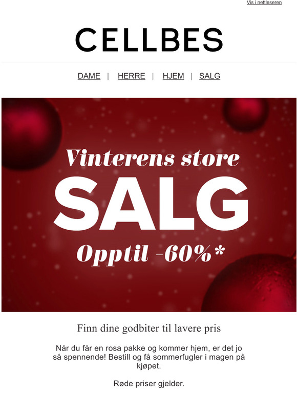 60 % - vinterens store salg er her