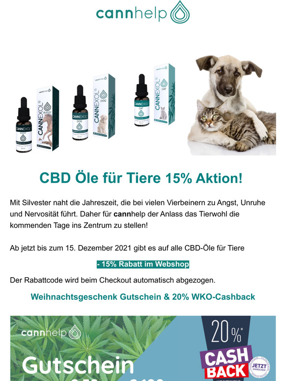 -15% Aktion auf Tier CBD le & Gutscheine