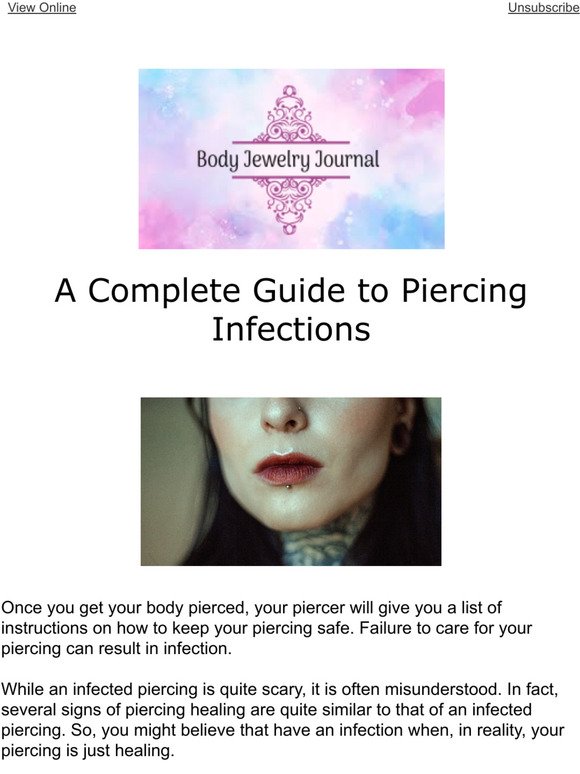Bodyjewelrycom A Complete Guide To Piercing Infections Milled 