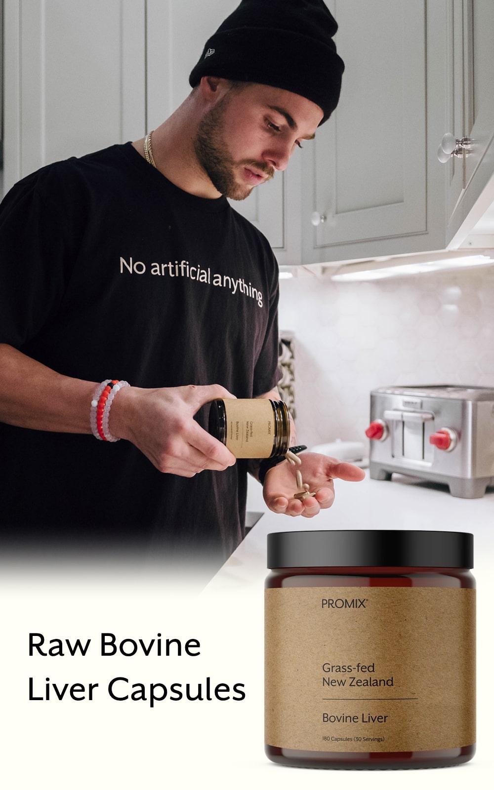 Promix Nutrition It's Back Raw Bovine Liver Capsules Milled