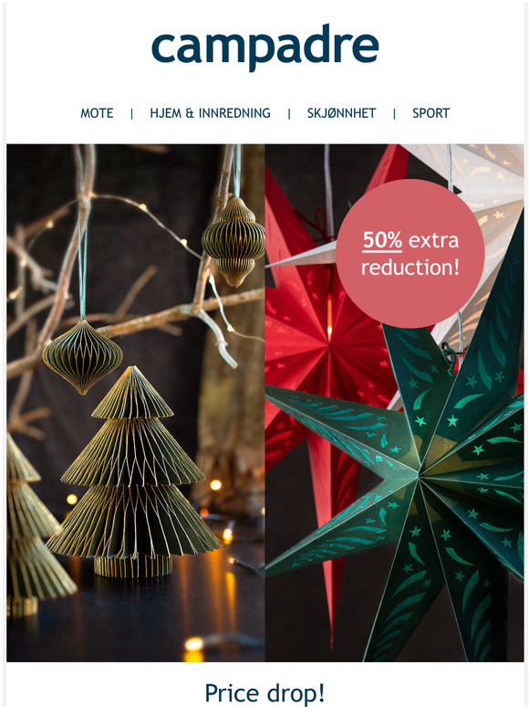 Christmas items - 50% lower price!