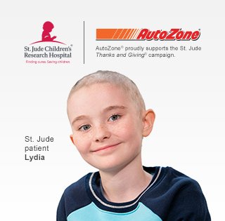 AutoZone® | St. Jude patient Lydia