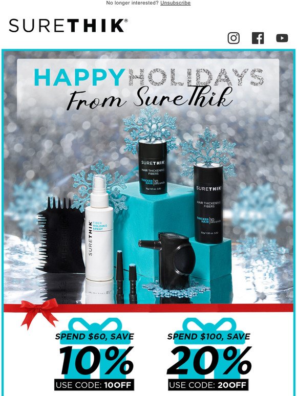 Happy Holidays from SureThik! Save up to 20%