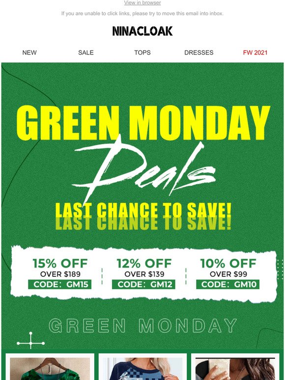 Hooray! Green Monday Sale Has Started!