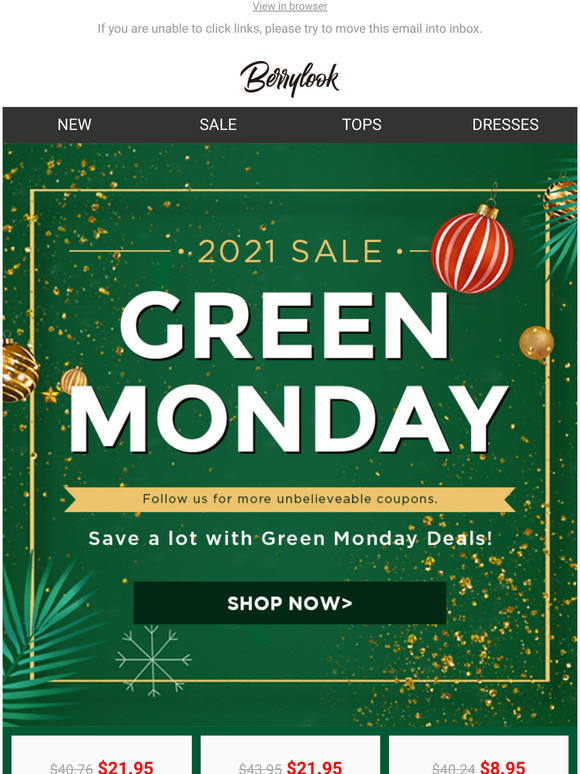Our Green Monday Sale is Here