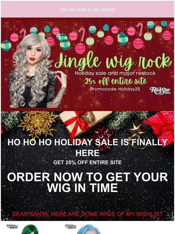 Ho Ho Ho Holiday Sale is here with the best wigs