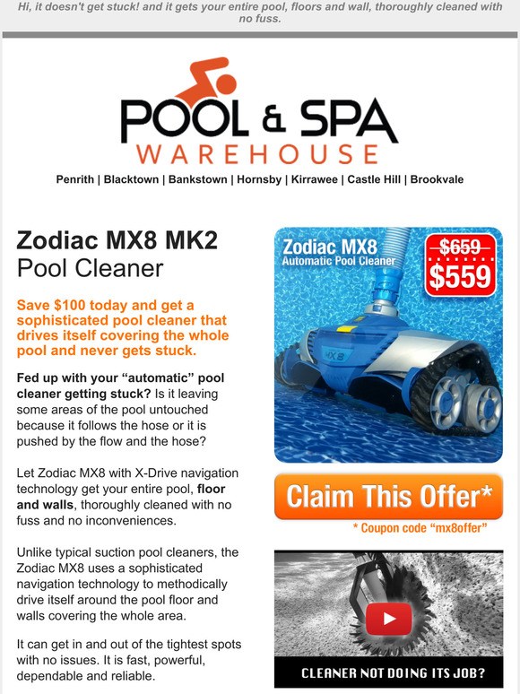 zodiac fx18 pool cleaner