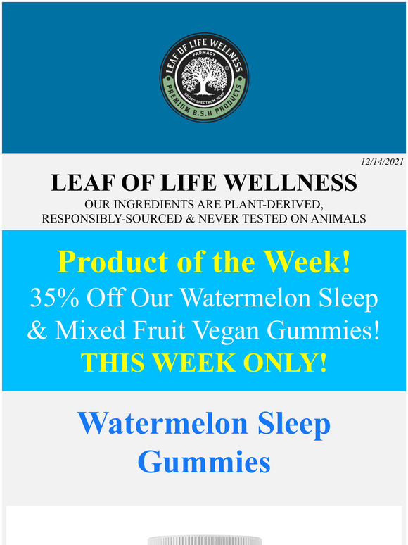 Leaf of Life Wellness Potent Health Benefits in Two Tasty Gummies Milled