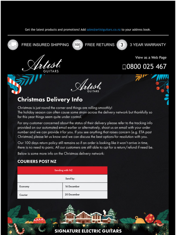Info on the Christmas delivery network in NZ!