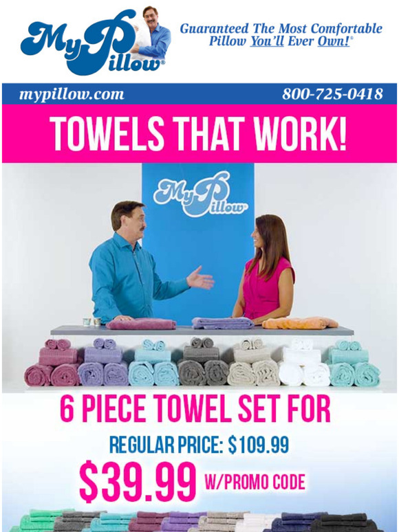 Individual MyPillow Towels