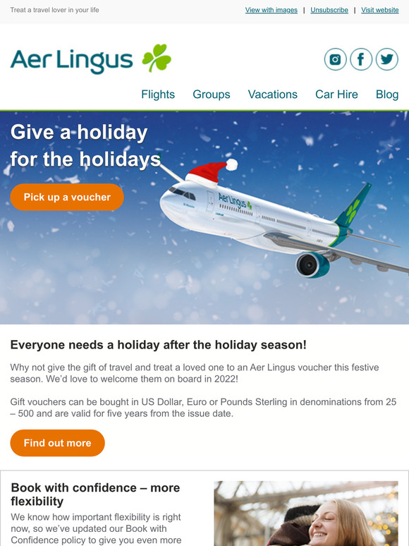 aer lingus FR Give a holiday for the holidays Milled