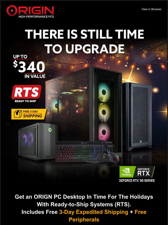 Origin PC Free 3 Day Shipping On RTS Systems There Is Still Time Milled C@2x 