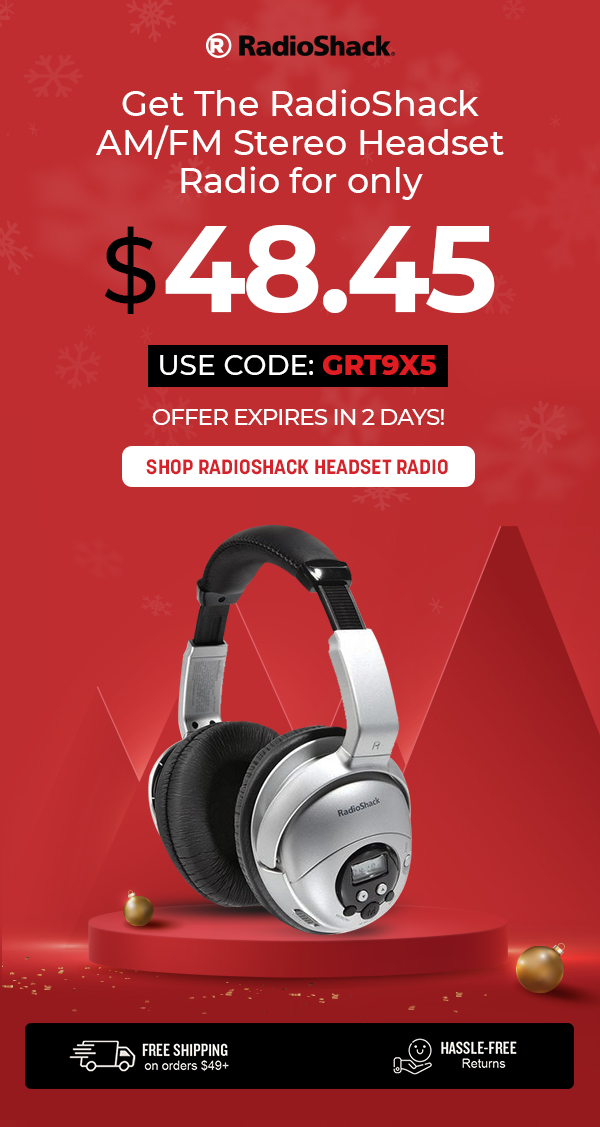 RadioShack AM/FM Stereo Headset Radio For Only 48.45! Milled