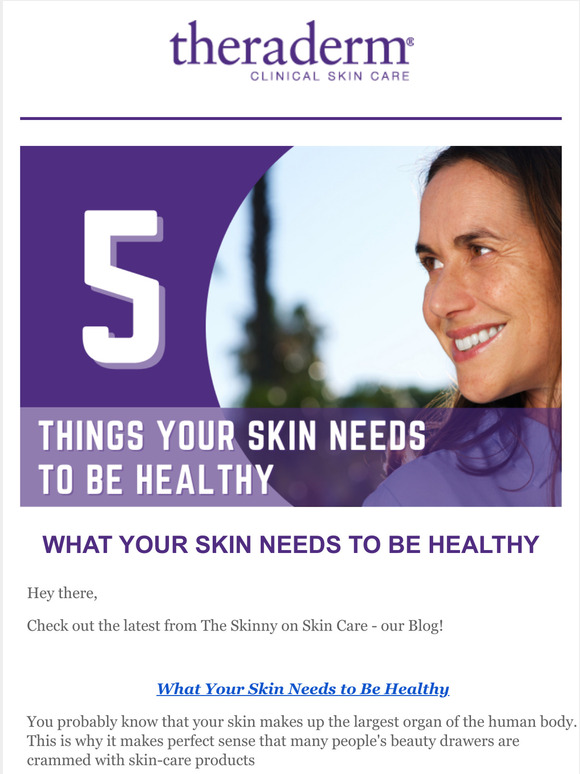 Therapon Skin Health 5 Things Your Skin Needs To Be Healthy More From The Skinny Milled 1496